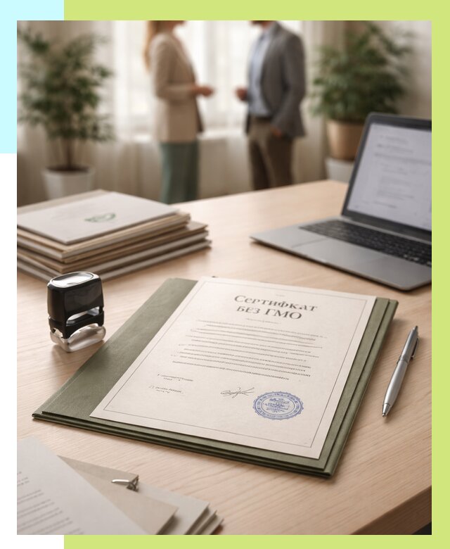 Сертификат без ГМО в Нерюнгри от 8145 р. оформить срочно Алешин-Нрю